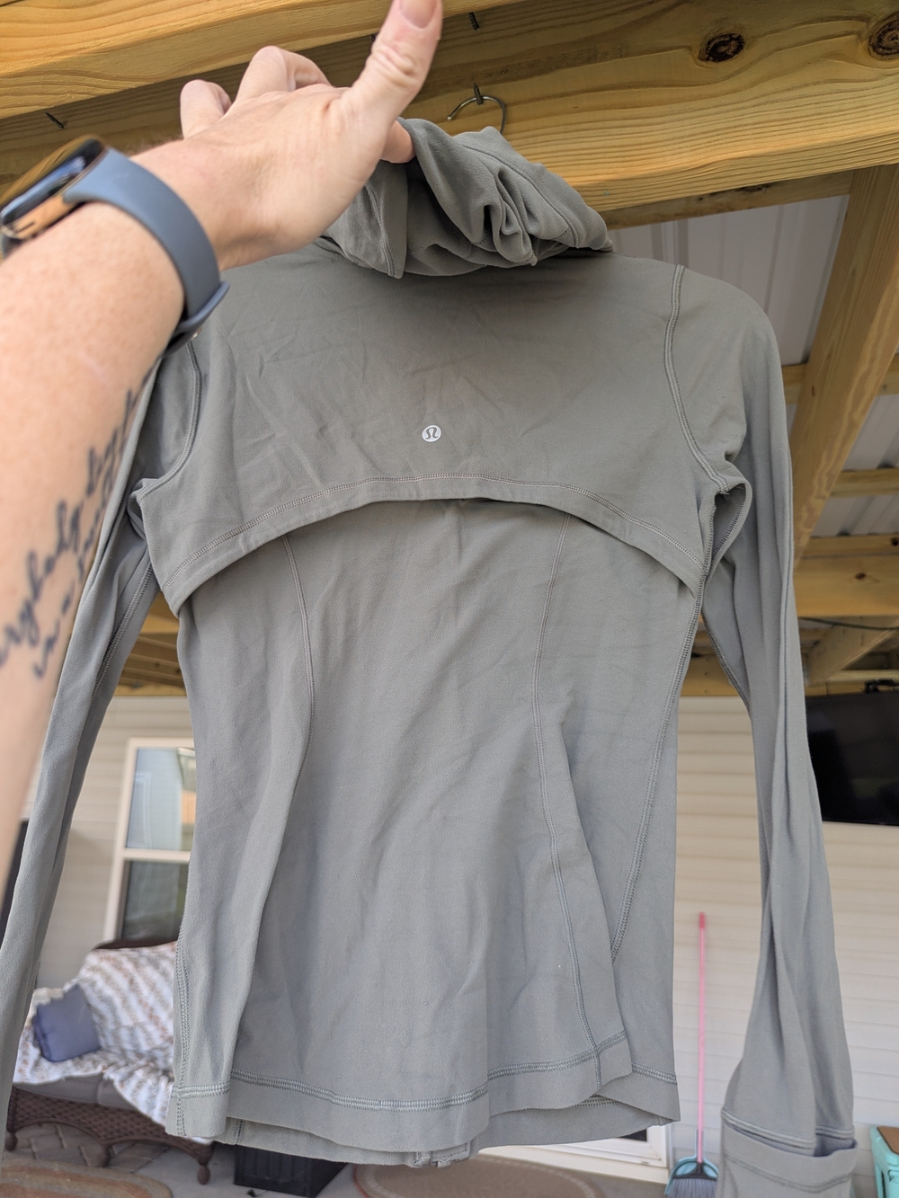 Lululemon Hooded Define Jacket Nulu Size 6 Olive Green Sage